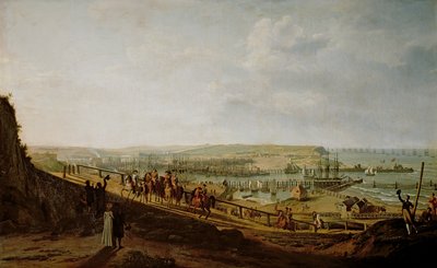 Napoleon I (1769-1821) Visiting the Camp at Boulogne in July 1804, 1806 by Jean Francois Hue
