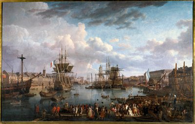 View of the Port of Brest in the 18th Century by Jean Francois Hue