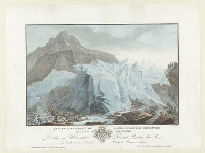 Glacier at Grindelwald (series: Remarkable Views of the Mountains of Switzerland) by Jean Francois Janinet