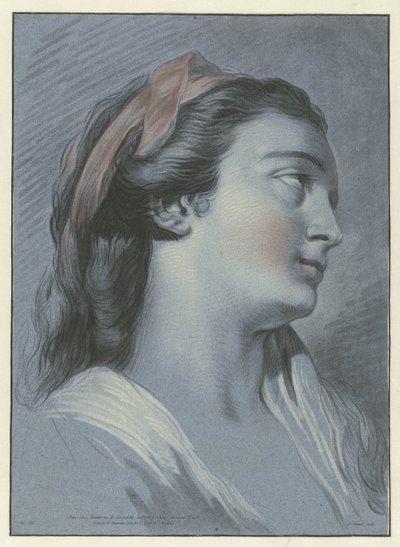 Head of a Young Woman by Jean Francois Janinet