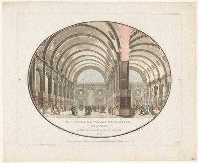 Interior of the Palace of Justice in Paris by Jean Francois Janinet