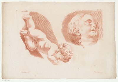 Toddler and Head of a Child (series title: Compositions with Human Body Parts) by Jean Francois Janinet