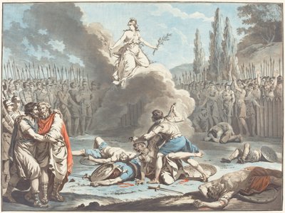 The Combat of the Horatii and the Curatii by Jean Francois Janinet