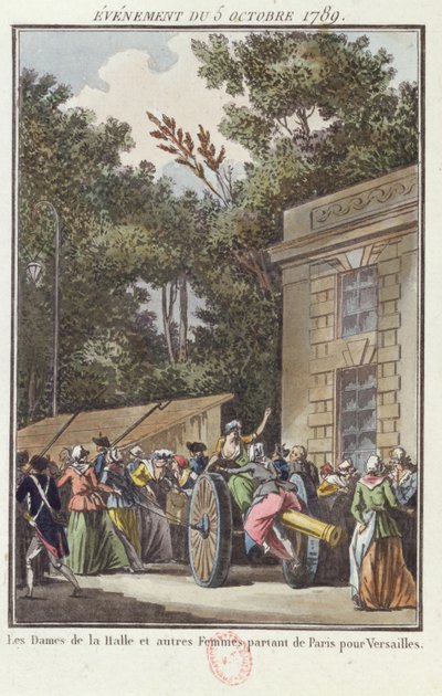 The Women of Les Halles Marching to Versailles, 5th October 1789 by Jean Francois Janinet