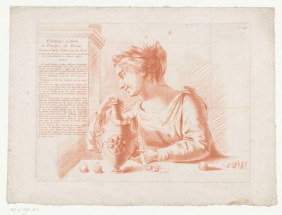 Title Print with Woman and Jug (Compositions with Parts of the Human Body) by Jean Francois Janinet
