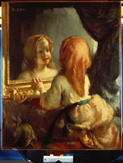 Antoinette Herbert Looking in the Mirror by Jean Francois Millet