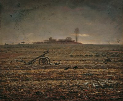 The Plain of Chailly with Harrow and Plow by Jean Francois Millet