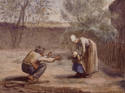 First Steps by Jean Francois Millet