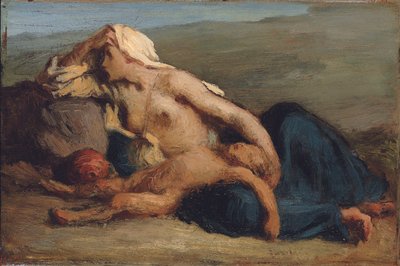 Hagar and Ishmael by Jean Francois Millet