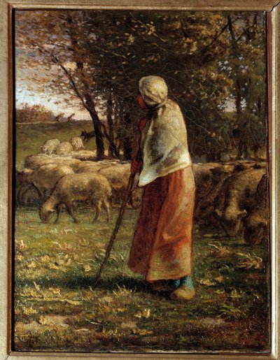 The Little Shepherdess by Jean Francois Millet