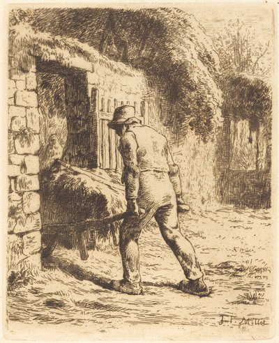 Man with Wheelbarrow by Jean Francois Millet