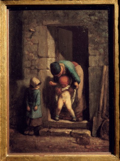 Maternal Precaution by Jean Francois Millet