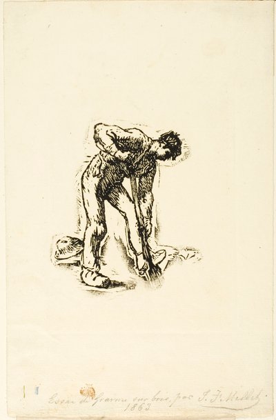 Peasant Digging by Jean Francois Millet