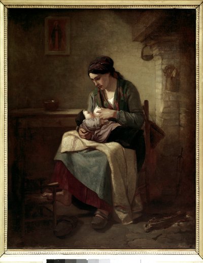 Peasant Breastfeeding by Jean Francois Millet