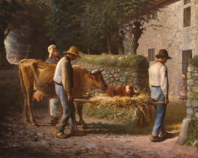Peasants Bringing Home a Calf Born in the Fields by Jean Francois Millet