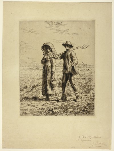 Peasants Going to Work by Jean Francois Millet
