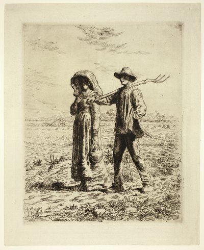 Peasants Going to Work by Jean Francois Millet