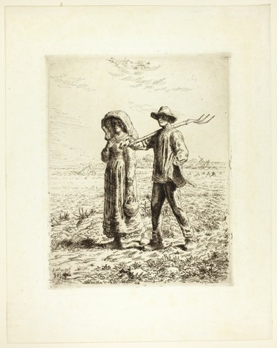 Peasants Going to Work by Jean Francois Millet