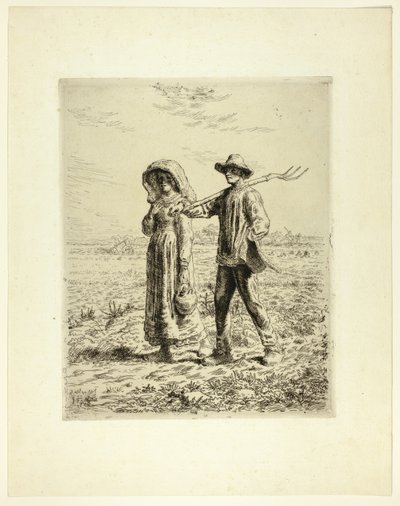 Peasants Going to Work by Jean Francois Millet
