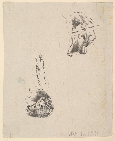 Proof from a block of sketches, 1834-75 by Jean Francois Millet
