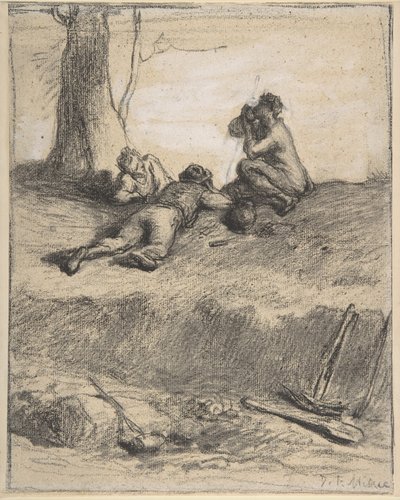 Roadworkers at Lunch by Jean Francois Millet