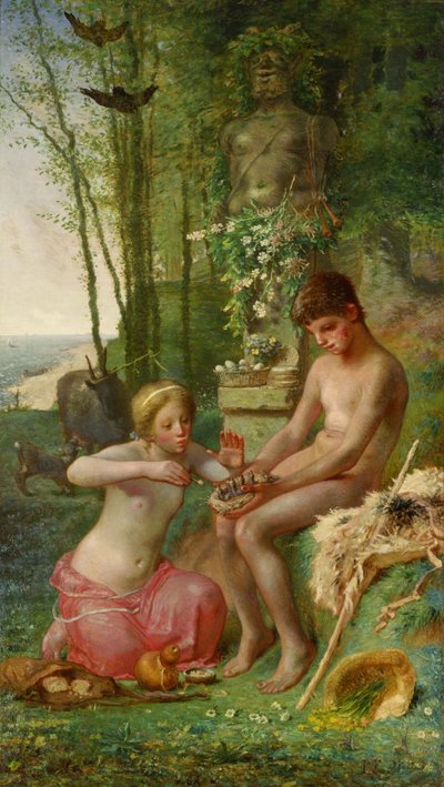 Spring Daphnis and Chloë by Jean Francois Millet