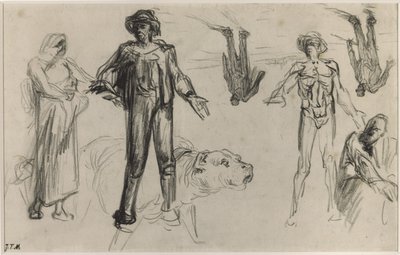 Studies for Harvesters Resting by Jean Francois Millet