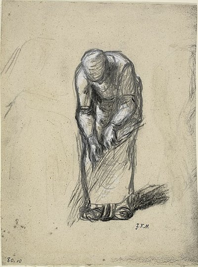 Study for Flax Pulling by Jean Francois Millet
