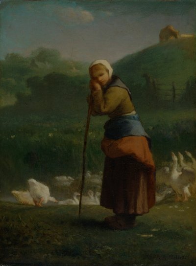 The Goose Girl at Gruchy by Jean Francois Millet
