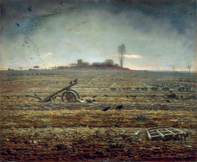 The Plain of Chailly with Harrow and Plough by Jean Francois Millet