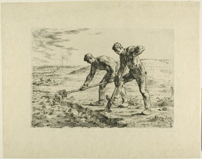 Two Men Digging by Jean Francois Millet