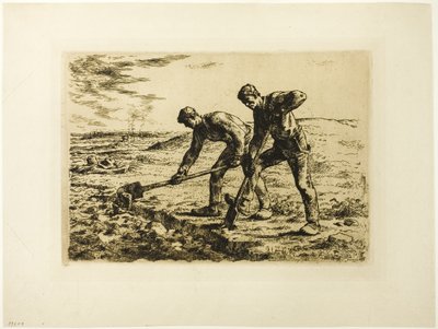 Two Men Digging by Jean Francois Millet