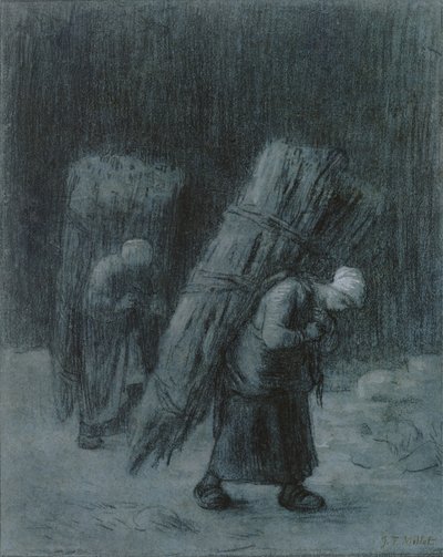 Women Carrying Twigs by Jean Francois Millet