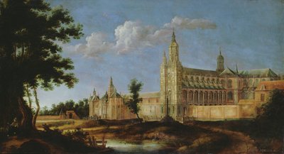 View of the Abbey of Saint-Amand-les-Eaux by Jean Francois Neyts