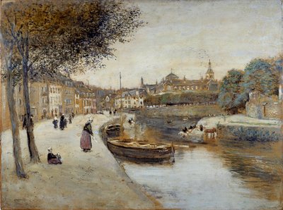 A Canal in Quimperle by Jean Francois Raffaelli