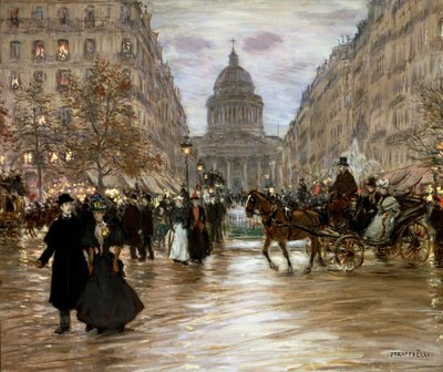 Boulevard Saint-Michel, late 19th or early 20th century by Jean Francois Raffaelli