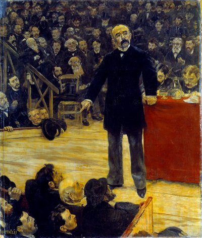 Georges Clemenceau Giving a Speech at the Fernando Circus by Jean Francois Raffaelli
