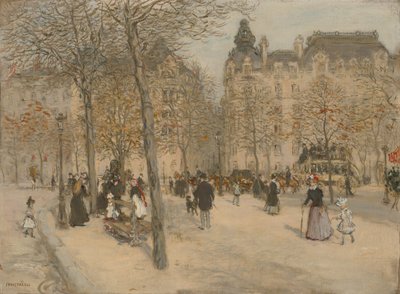 Square in Paris by Jean Francois Raffaelli