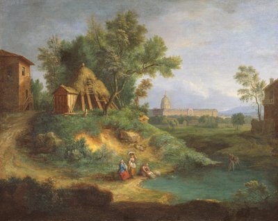 Hotel des Invalides, view from the Grenouillere by Jean Francois, the Younger Millet