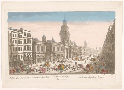 View of the Royal Exchange in London by Jean François Daumont