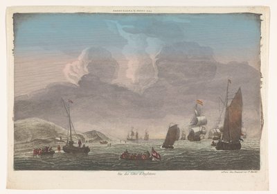 View of the Coast of England with Ships and Boats on the Water by Jean François Daumont