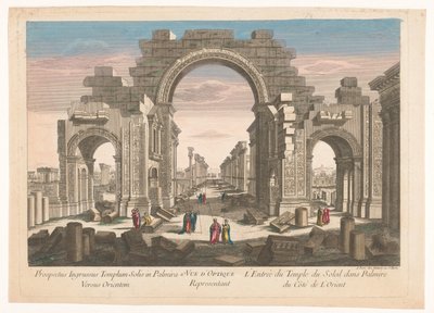 View of the Ruins of the Arch of the Colonnade in Palmyra, Seen from the East by Jean François Daumont