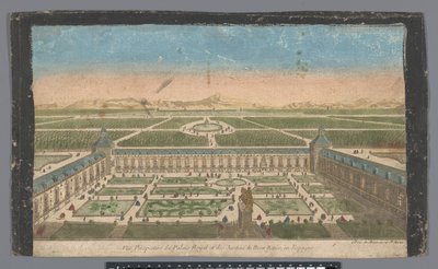 View of the Garden and the Palacio del Buen Retiro in Madrid by Jean François Daumont