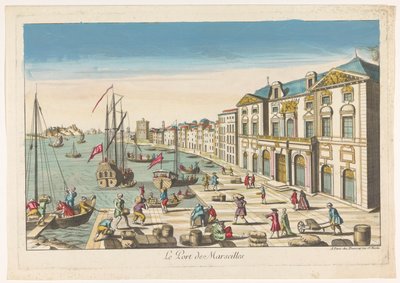 View of the Town Hall and Harbor in Marseille by Jean François Daumont
