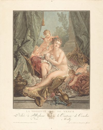 The Toilet of Venus by Jean François Janinet after François Boucher