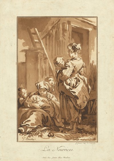 The Nurses by Jean François Janinet after François Boucher