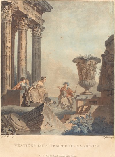 Vestiges of a Temple in Greece by Jean François Janinet after Giovanni Paolo Panini