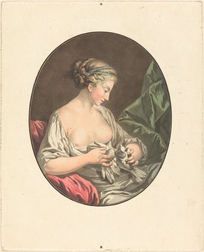 Venus with Doves by Jean François Janinet after Jean Jacques François Le Barbier I