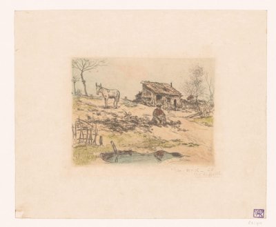 Landscape with Man and Donkey by Hut, The Ragpicker