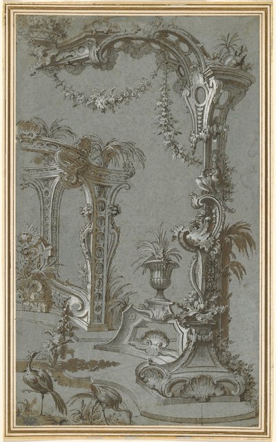 A Rococo Garden Trellis and Gazebo by Jean François de Cuvilliés I